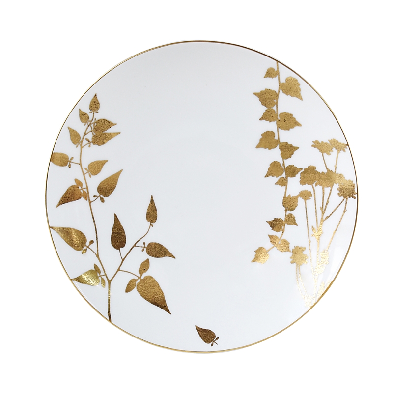 Bernardaud Aroma Salad Plate, 8.5 In White/gold