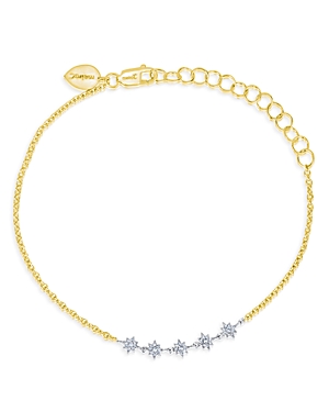 Meira T 14k White & Yellow Gold Diamond Starburst Mini Cluster Bracelet In Gold/white