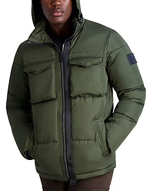 Karl Lagerfeld Quilted Jacket In Olive