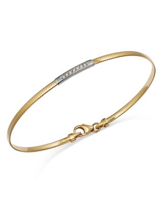 Alberto Amati - 14K Yellow Gold Diamond Omega Link Bracelet