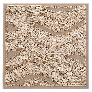 Jamie Young Big Wave Shell Wall Art In Off White