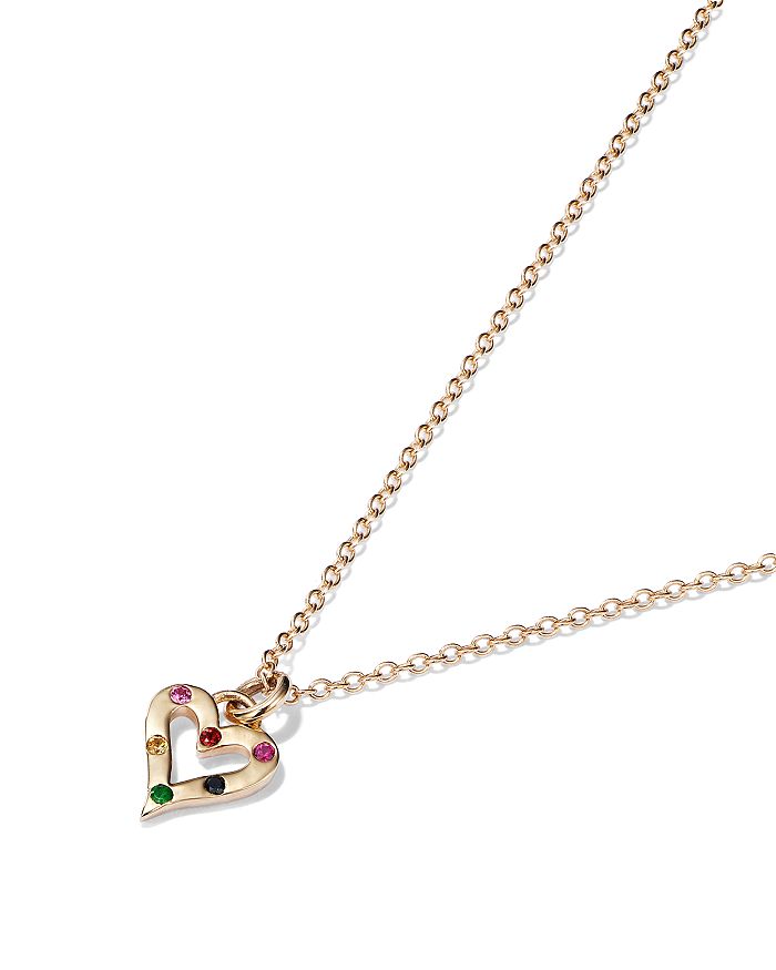 Charmed by Stephanie Gottlieb Multicolor Heart Pendant Necklace
