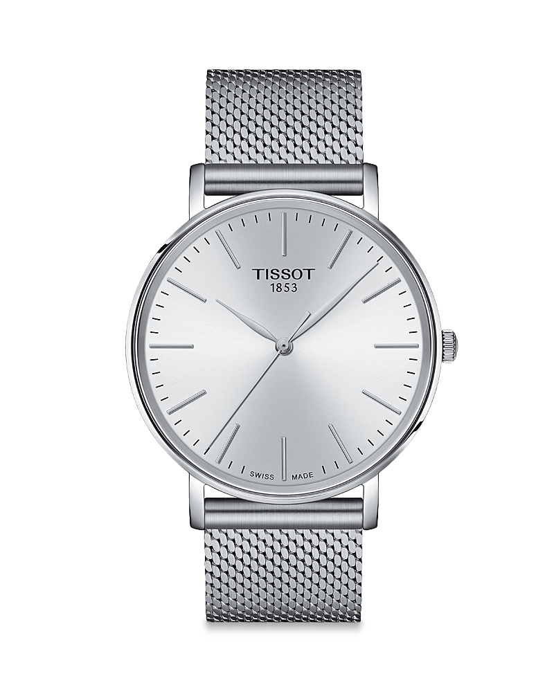 Tissot Everytime Mesh Strap Watch, 34mm In Silver
