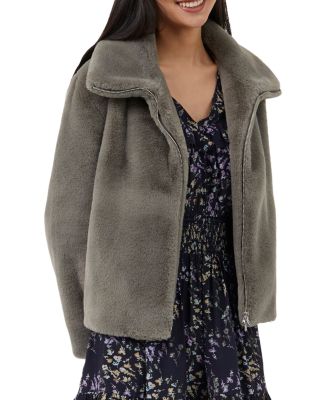 french connection buona faux fur jacket