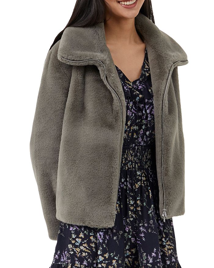 FRENCH CONNECTION Buona Faux Fur Jacket | Bloomingdale's
