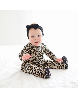 Girls' Lana Leopard Printed Footed Coverall - Girls