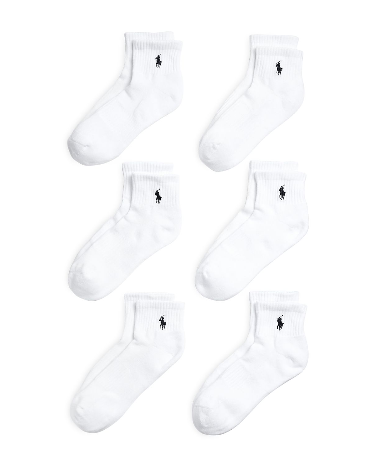 Polo Ralph Lauren Cotton Blend Performance Quarter Socks, Pack of