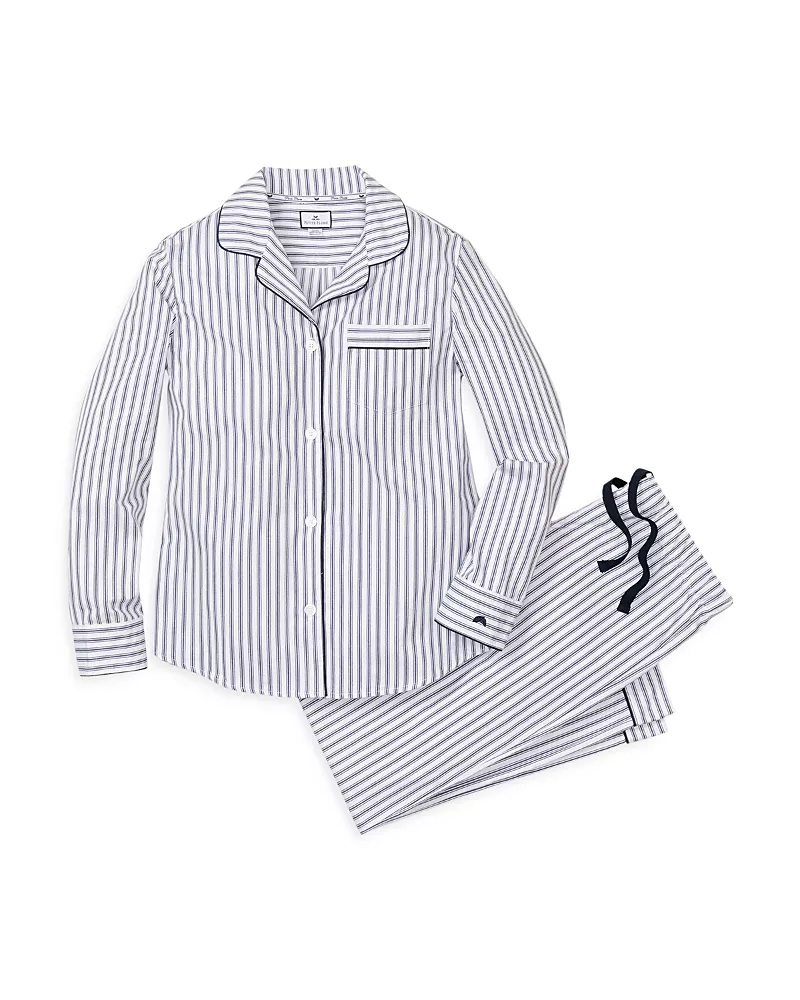 Petite Plume French Ticking Cotton Pajama Set