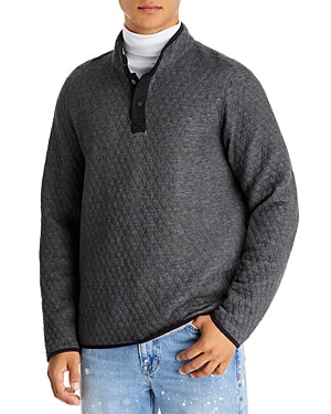Marine Layer Corbet Reversible Quilted Pullover In Charcoal