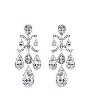 Anabela Chan Palms Simulated Stone Chandelier Drop Earrings In White
