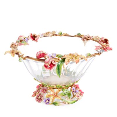 Dutch Floral Glass Bowl