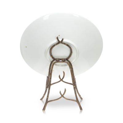 Orchid and Banana Leaf Platter with Stand