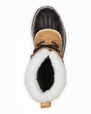 Men's Caribou Waterproof Nubuck Leather Cold-Weather Boots