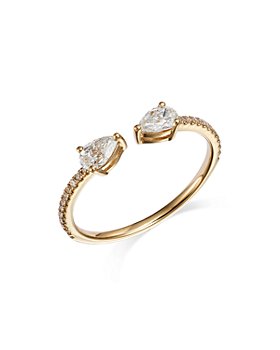 Bloomingdale's - Pear-Shaped Diamond Cuff Ring in 14K Yellow Gold, 0.50 ct. t.w. - 100% Exclusive