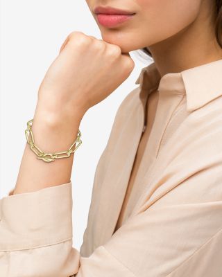 18K Yellow Gold Signature Caviar Link Bracelet