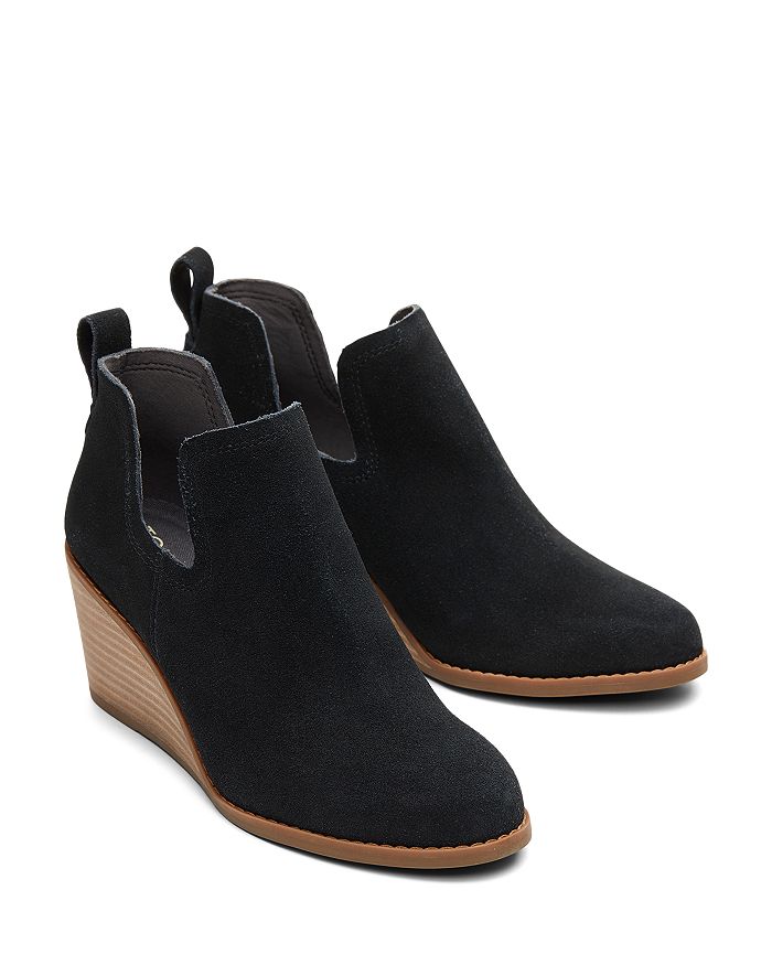 high heel wedge booties