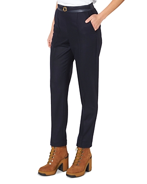 Moncler Logo Hardware Trousers In Navy