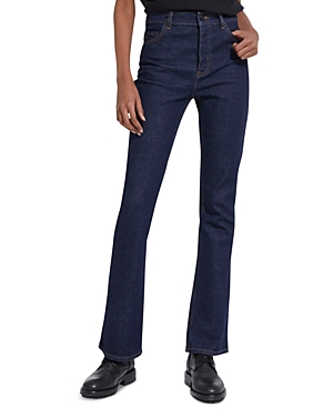 The Kooples High Rise Bootcut Jeans In Brut In Blue