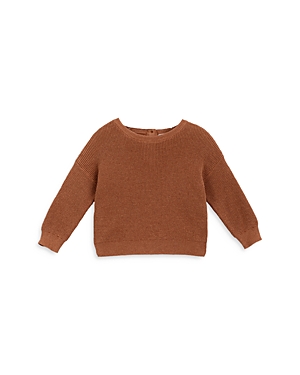 Miles The Label Boys' Waffle Knit Sweater - Baby In Brown