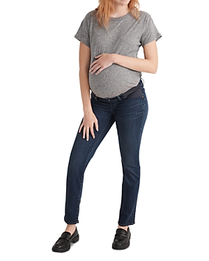 Shop Madewell Stovepipe Mid Rise Straight Leg Maternity Jeans In Dahill In Dahill Was