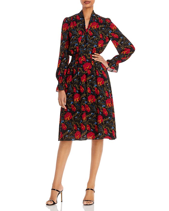T Tahari Floral Print Midi Dress Bloomingdale s