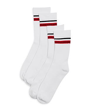 Boss Logo Band Ribbed Socks, Pack of 2