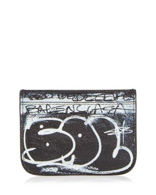 Balenciaga Le Cagole Graffiti Leather Card Holder
