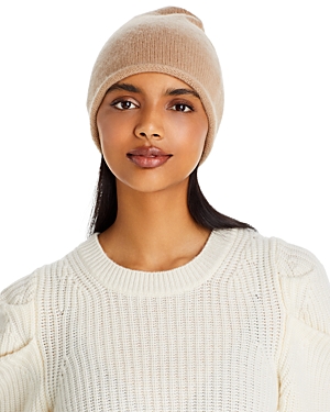 Vince Vinve Rolled Edge Cashmere Beanie In Beige