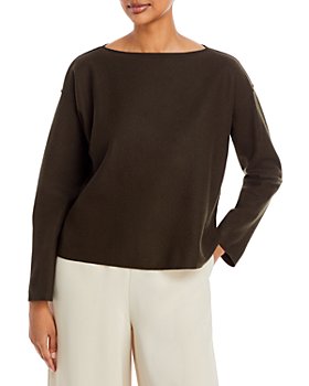 Eileen Fisher - Boat Neck Boxy Wool Top