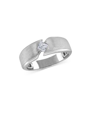 Bloomingdale's Fine Collection - Men's Princess Cut Diamond Band in 14K White Gold, 0.25 ct. t.w. - Exclusive