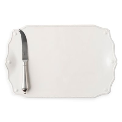 Berry & Thread Whitewash 15" Serving Board with Knife Gift with any $250 Juliska purchase
