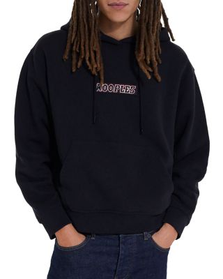 The Kooples - Cotton Fleece Logo Patch Loose Fit Hoodie