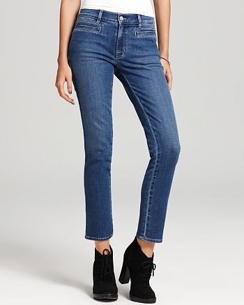 kat fersken sarkom MiH Jeans - Paris Mid Rise Cropped Skinny Jeans in Sweet Indigo Wash |  Bloomingdale's