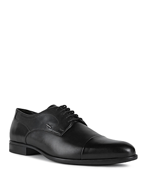 Shop Geox Men's Iacopo Wide Abx Waterproof Cap Toe Derby Shoes In Black