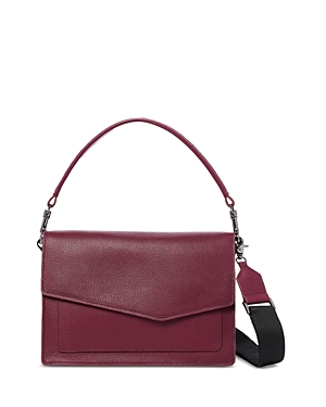 Botkier Cobble Hill Medium Leather Satchel In Port/gunmetal