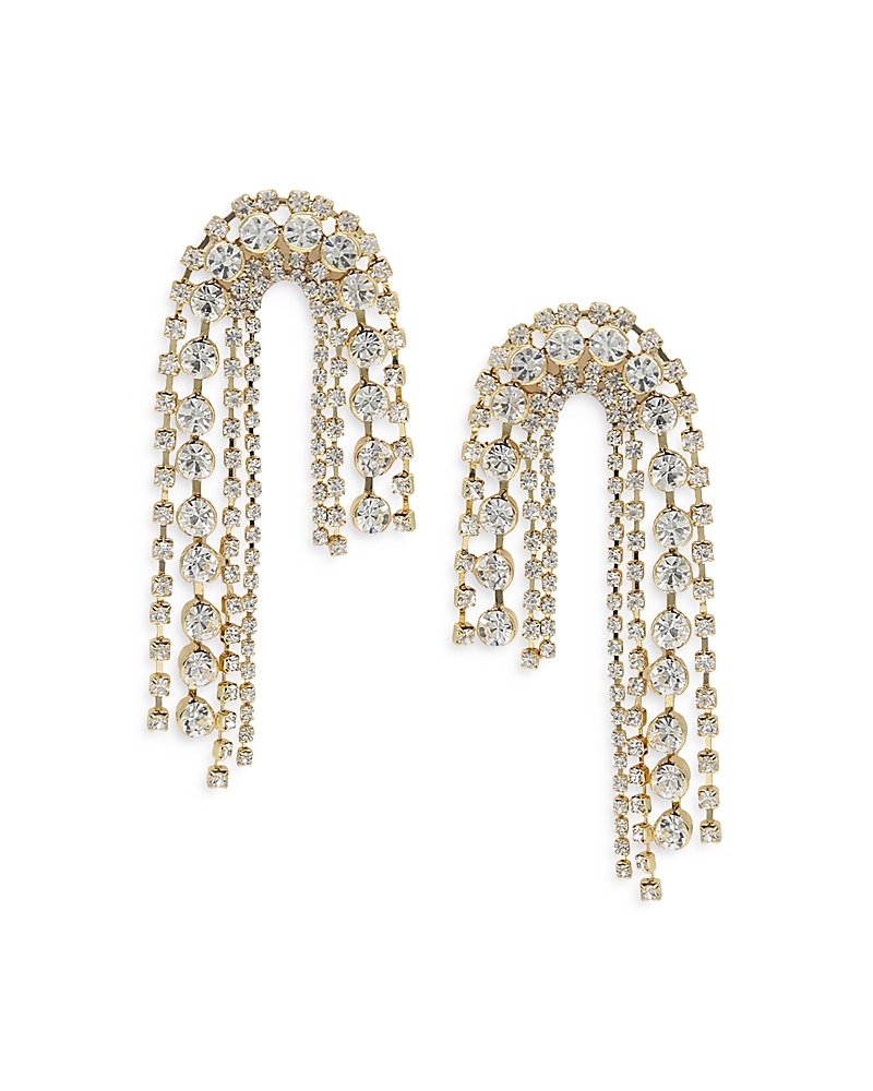 Ettika Embellished Arch Statement Earrings In 18k Gold Plate In Gold