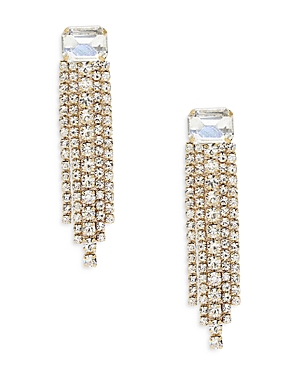 Shop Ettika Embellished Fringe Drop Earrings In 18k Gold Plate