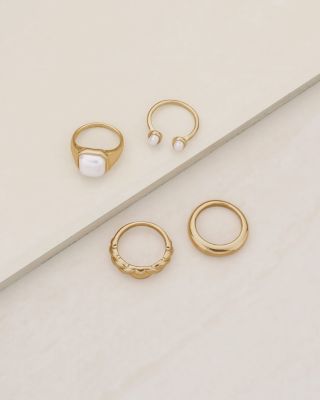 Ultimate Babe 18K Gold Plated Ring Set