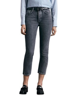 rag bone Nina High Rise Ankle Slim Straight Cigarette Jeans in
