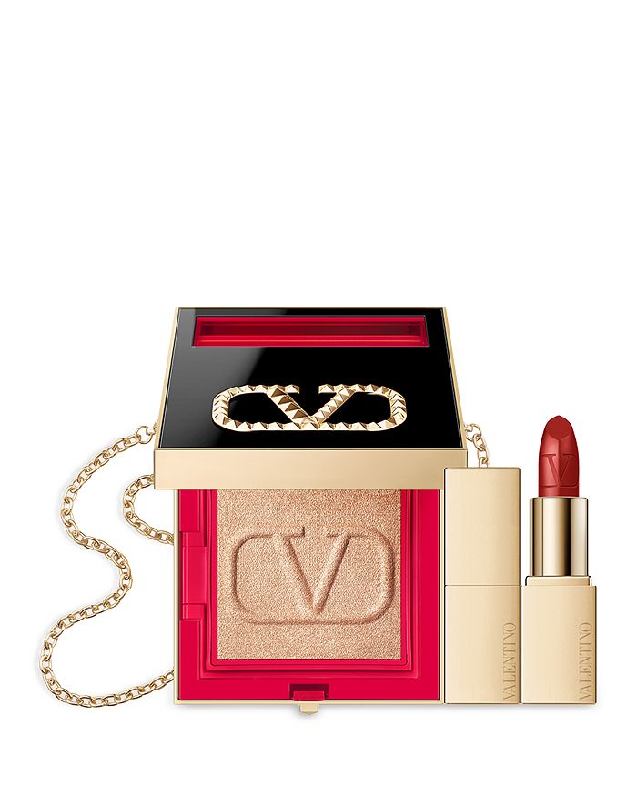 Valentino Limited Edition Go-Clutch Highlighter & Mini Lipstick ...