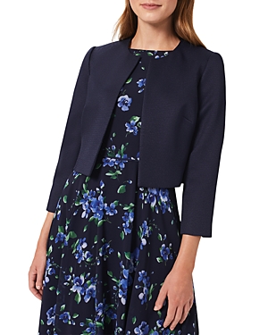 Hobbs London Elize Cropped Jacket In Midnight Navy