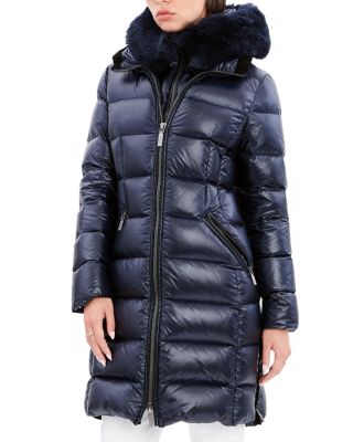 Kat Shearling Trim Down Puffer Coat