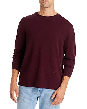Frame Cashmere Crewneck Sweater In Heather Dark Burgundy