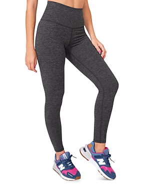 TEREZ TLC HEATHERED HIGH COMPRESSION ACTIVE LEGGINGS