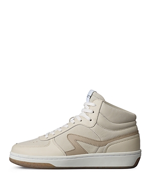 Rag & Bone Retro Leather Mid-top Court Sneakers In Frost Nubuck