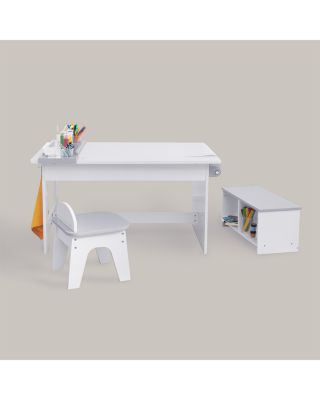 Kids Little Artist Monet Play Art Table Kids Furniture White/Gray - Ages 3-7