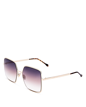 Isabel Marant 52mm Gradient Square Sunglasses In Gold/dark Purple Gradient