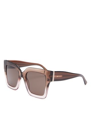 JIMMY CHOO エレニクス スクエア フレム サンクラス EDNAS KB7GB Jimmy Choo - Edna - Black Square-Frame Sunglasses - Jimmy