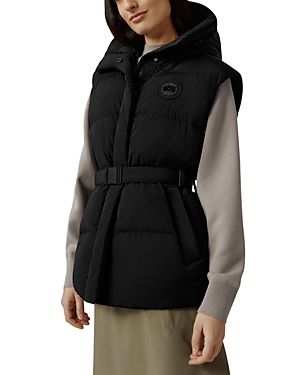 Shop Canada Goose Rayla Hooded Down Puffer Vest In Black