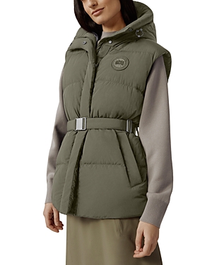 Canada Goose Rayla Hooded Down Puffer Vest In Sagebrush